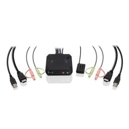 Interruptor KVM IOGEAR GCS92HU 4K 2 Puertos HDMI USB Audio