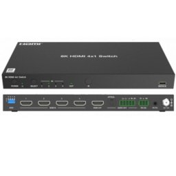 Conmutador de vídeo Tesca SW4-8K HDMI 48 Gbit/s Negro