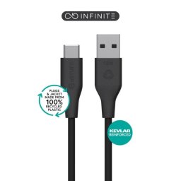 Cable USB eSTUFF ES605180 USB 2.0 1 m Negro USB C a USB A