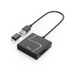 Lector de tarjetas Hama USB 3.2 Gen 1 Type-A/Type-C 5000 Mbit/s