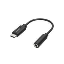 Adaptador Hama USB C a Jack 3.5mm Negro