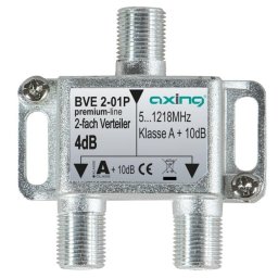 Divisor de señal Axing BVE 2-01P coaxial 5-1218 MHz acero inoxidable 10 dB