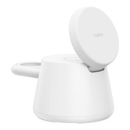Cargador Belkin WIZ052kqWH 45W Qi2.2 3 Dispositivos Inalámbrico Blanco