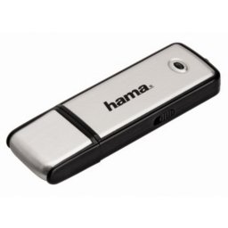 Memoria USB HAMA Fancy 16GB USB 2.0 Aluminio Negro Plata 10MB/s