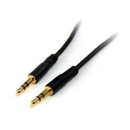 Cable Audio Estéreo 3,5mm StarTech Slim 1,8m Negro