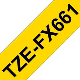 Cinta para rotuladora Brother TZE-FX661 8 m Negro 40 mm