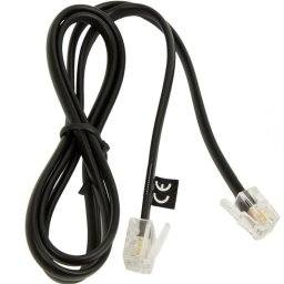 Cable telefónico Jabra 8800-00-101 RJ-9 a RJ-6 macho negro 50 cm