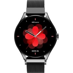 HiFuture Aura 2 Bluetooth GPS NFC 1,32" Negro Correa Única IP68 SpO2 Pulsómetro