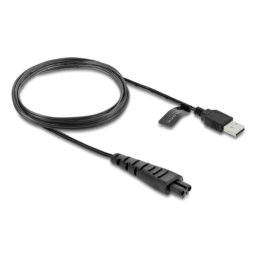 Cable USB A a 2 pines Delock 1,2 m negro para afeitadoras