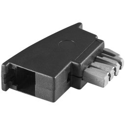 Cambiador de género para cables Goobay TAE-N a RJ-11/RJ-14 Negro