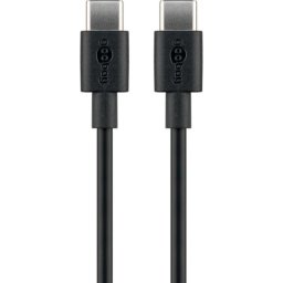 Cable USB-C a USB-C 0,5 m Goobay 66316 USB 2.0 Negro