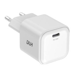 Cargador DLH DY-AU5430W Interior USB-C 30W GaN Power Delivery Blanco