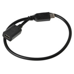 Cable Adaptador USB-C Hembra a Micro-USB Macho DLH DY-TU4715 0,31 m USB 2.0 Negro
