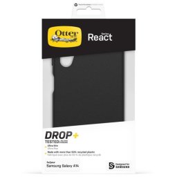 Funda para móvil OtterBox React Cover case Policarbonato Negro Antibacterial para Galaxy A14