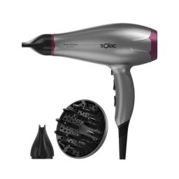 Secador de Pelo Iónico Profesional Solac Expert 2600 Ionic 2600W 6 Temperaturas 3 Velocidades con Difusor Gris