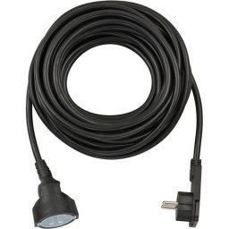 Cable alargador Brennenstuhl 10 metros protección infantil enchufe plano negro