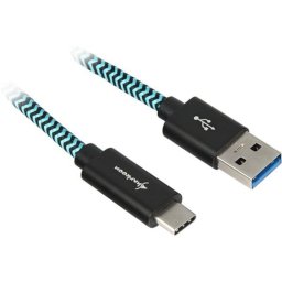 Cable Sharkoon USB 3.1 Gen 2 con conector USB-A y USB-C 50 cm