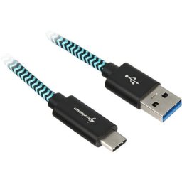 Cable USB Sharkoon USB-A a USB-C 1m USB 3.2 Gen 2
