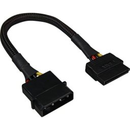 Adaptador de alimentación SATA Molex 5.25" Sharkoon con manga