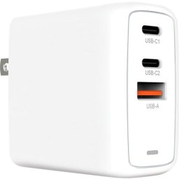Cargador Creative 67W GaN 3 Puertos USB-C/USB-A Blanco