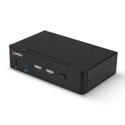 Conmutador KVM Lindy 2 Puertos DisplayPort 1.4 USB 3.0 4K 60Hz