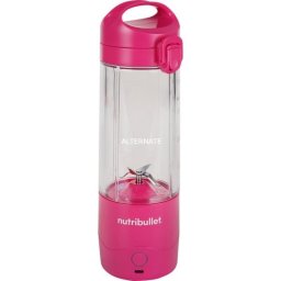 Batidora de pie inalámbrica NutriBullet rosa neón