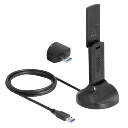 Adaptador DeLOCK USB WLAN Wi-Fi 6E AX5400 2402+574 Mbps