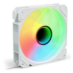Refrigeración Aire Sharkoon 120 mm SHARK Mirror PWM RGB Blanco Efecto Espejo