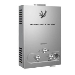 Calentador Generica 12L 24kW mural acero inoxidable con pantalla LED