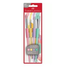 Juego de pinceles pastel soft touch Faber-Castell con 4 tamaños