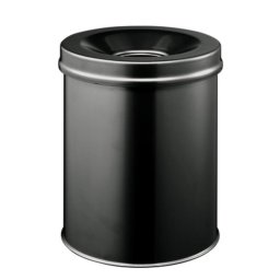 Papelera Durable 3305-01 Tapa Extintora 15 L Acero Negro