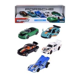 Pack Majorette Porsche 1/64 5 coches de metal con puertas abatibles