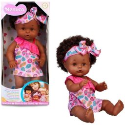 Muñeca Nenuco Afro Style Interactiva 35 cm Pelo Rizado Puede Beber y Hacer Pipí