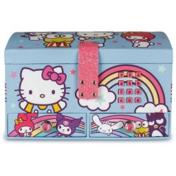 Kids Licensing Caja secreta de joyería infantil Hello Kitty lila con cerradura y sonido