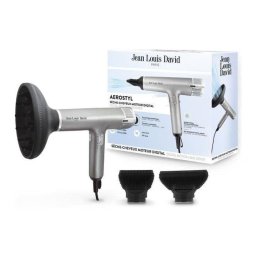 Secador de Pelo Iónico Profesional Jean Louis David JLD Aerostyl 1700W 4 Temperaturas 4 Velocidades con Accesorios Gris y Negro