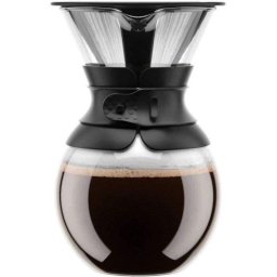 Cafetera de goteo Bodum Pour Over 1,0 L Negro con filtro acero inoxidable