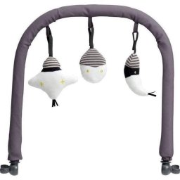 Arco de juego Beaba Up&Down I Gris con 3 peluches desmontables