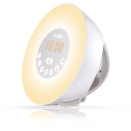 Reloj despertador CGV CR ARUNA radio FM simulador amanecer control táctil