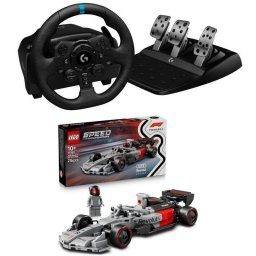 Logitech G923 Volante y Pedales para PS4/PS5/PC +LEGO Speed Champions Coche Audi Revolut F1 Team R26