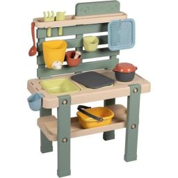 Cocina de juego exterior Smoby Life Cocina de Barro 11 accesorios plástico reciclado