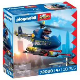 Set de juguetes Playmobil 72080 Helicóptero de Policía 28 piezas