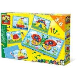 Kit de mosaico SES Creative Tablero infantil 100 piezas 4 diseños
