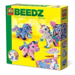 Kit de perlas a planchar 3D SES Creative Beedz Unicornios Multicolor con Brillo