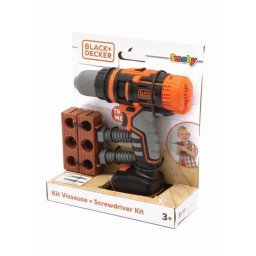 Juego de rol Smoby Black+Decker Taladro Mecánico Infantil con Accesorios 3+