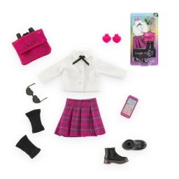 Set de Moda Corolle Girls Dressing Collège Anglais 28 cm, 8 Accesorios