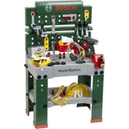 Mesa de trabajo infantil Theo Klein 8469 Bosch con 81 accesorios