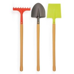 Set de 3 Herramientas de Jardín Infantil Ecoiffier 70 cm Pala, Azada y Rastrillo