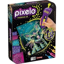 Kit de colorear creativo Lansay Pixelo Phospho 2D Efecto Fosforescente y Relieve
