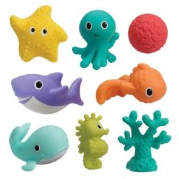 Set de 8 Criaturas Marinas Infantino Chorros Baño