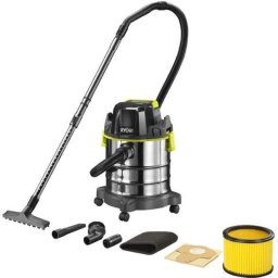 Aspirador sin Cable Ryobi R18WDV-0 82W 18V 18L Inox Seco y Húmedo